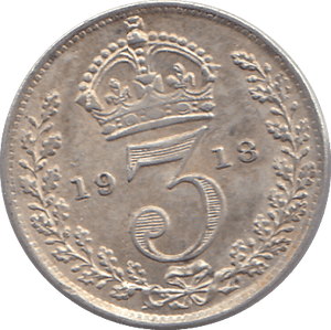 1918 SILVER THREEPENCE ( EF ) - THREEPENCE - Cambridgeshire Coins