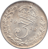 1918 SILVER THREEPENCE ( UNC ) - THREEPENCE - Cambridgeshire Coins