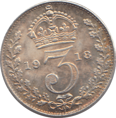 1918 SILVER THREEPENCE ( UNC ) - THREEPENCE - Cambridgeshire Coins