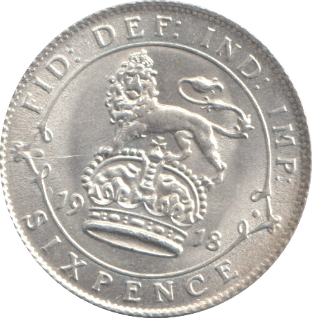 1918 SIXPENCE ( AUNC ) - SIXPENCE - Cambridgeshire Coins