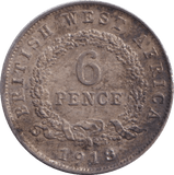 1918 SIXPENCE BRITISH WEST AFRICA - WORLD COINS - Cambridgeshire Coins