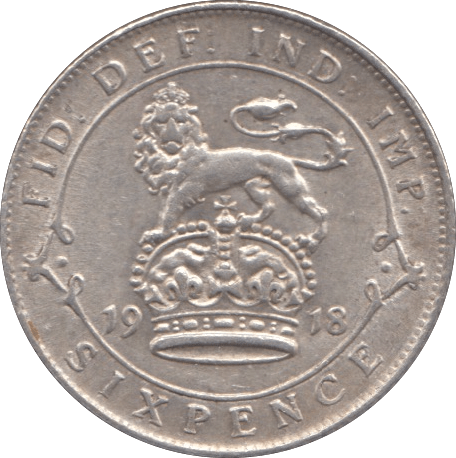1918 SIXPENCE ( EF ) - SIXPENCE - Cambridgeshire Coins