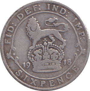 1918 SIXPENCE ( FINE ) - SIXPENCE - Cambridgeshire Coins