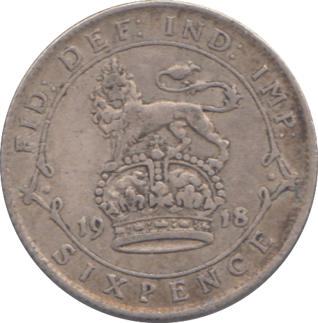 1918 SIXPENCE ( FINE ) - SIXPENCE - Cambridgeshire Coins