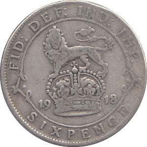 1918 SIXPENCE ( FINE ) - SIXPENCE - Cambridgeshire Coins