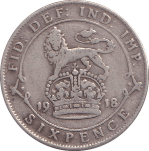 1918 SIXPENCE ( FINE ) - SIXPENCE - Cambridgeshire Coins