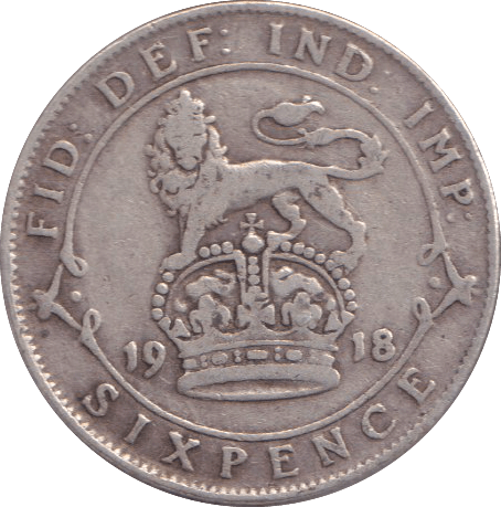 1918 SIXPENCE ( FINE ) - SIXPENCE - Cambridgeshire Coins