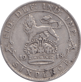 1918 SIXPENCE ( GF ) - SIXPENCE - Cambridgeshire Coins