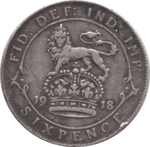 1918 SIXPENCE ( GF ) - Sixpence - Cambridgeshire Coins