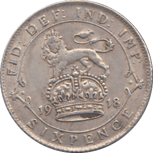 1918 SIXPENCE ( GVF ) - SIXPENCE - Cambridgeshire Coins