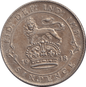 1918 SIXPENCE ( VF ) - SIXPENCE - Cambridgeshire Coins