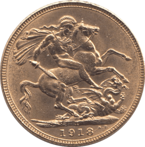 1918 SOVEREIGN ( AUNC ) BOMBAY MINT - Sovereign - Cambridgeshire Coins