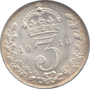 1918 THREEPENCE ( AUNC ) - THREEPENCE - Cambridgeshire Coins