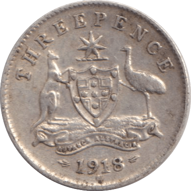 1918 THREEPENCE AUSTRALIA - THREEPENCE - Cambridgeshire Coins