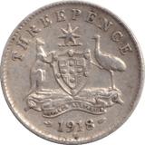 1918 THREEPENCE AUSTRALIA - THREEPENCE - Cambridgeshire Coins