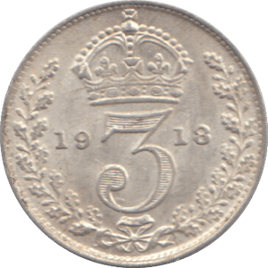 1918 THREEPENCE ( EF ) - THREEPENCE - Cambridgeshire Coins