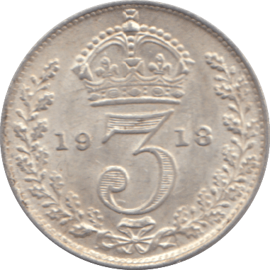 1918 THREEPENCE ( EF ) - THREEPENCE - Cambridgeshire Coins