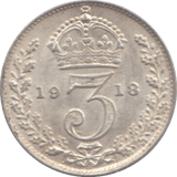 1918 THREEPENCE ( EF ) - THREEPENCE - Cambridgeshire Coins