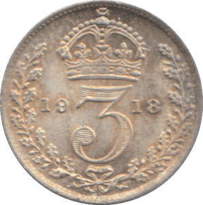 1918 THREEPENCE ( EF ) - THREEPENCE - Cambridgeshire Coins