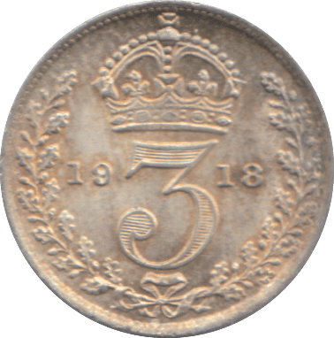 1918 THREEPENCE ( EF ) - THREEPENCE - Cambridgeshire Coins