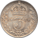 1918 THREEPENCE ( EF ) - THREEPENCE - Cambridgeshire Coins