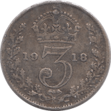 1918 THREEPENCE ( FINE ) - THREEPENCE - Cambridgeshire Coins
