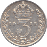 1918 THREEPENCE ( FINE ) - THREEPENCE - Cambridgeshire Coins