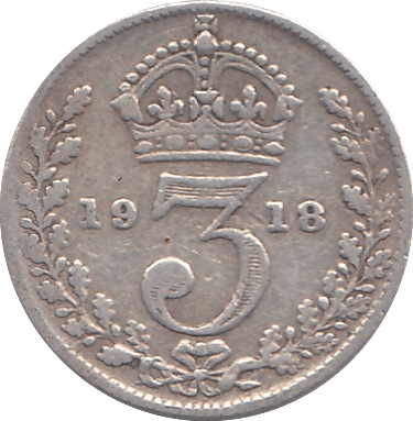 1918 THREEPENCE ( FINE ) - THREEPENCE - Cambridgeshire Coins