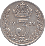 1918 THREEPENCE ( FINE ) - THREEPENCE - Cambridgeshire Coins