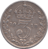 1918 THREEPENCE ( FINE ) - THREEPENCE - Cambridgeshire Coins