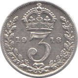 1918 THREEPENCE ( FINE ) - THREEPENCE - Cambridgeshire Coins