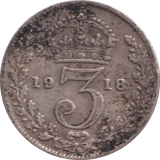 1918 THREEPENCE ( GF ) - THREEPENCE - Cambridgeshire Coins