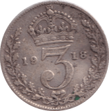 1918 THREEPENCE ( GF ) - THREEPENCE - Cambridgeshire Coins