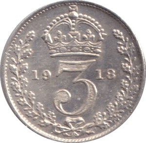 1918 THREEPENCE ( GVF ) - THREEPENCE - Cambridgeshire Coins