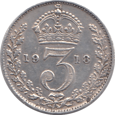 1918 THREEPENCE ( GVF ) - THREEPENCE - Cambridgeshire Coins