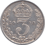 1918 THREEPENCE ( GVF ) - THREEPENCE - Cambridgeshire Coins