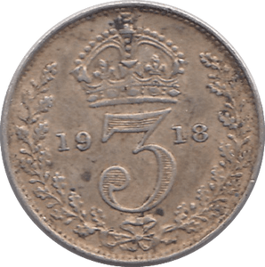 1918 THREEPENCE ( GVF ) - THREEPENCE - Cambridgeshire Coins