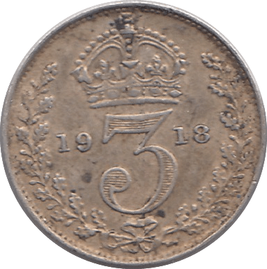 1918 THREEPENCE ( GVF ) - THREEPENCE - Cambridgeshire Coins