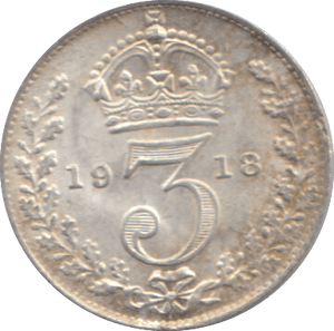 1918 THREEPENCE ( UNC ) - THREEPENCE - Cambridgeshire Coins