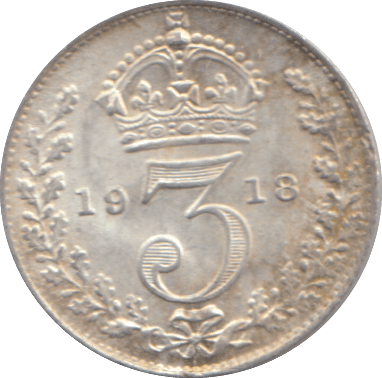 1918 THREEPENCE ( UNC ) - THREEPENCE - Cambridgeshire Coins