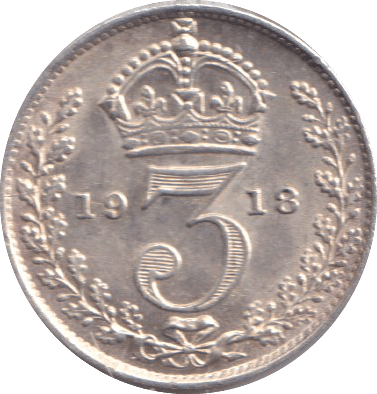 1918 THREEPENCE ( UNC ) - THREEPENCE - Cambridgeshire Coins