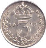 1918 THREEPENCE ( UNC ) - THREEPENCE - Cambridgeshire Coins