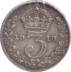 1918 THREEPENCE ( VF ) - THREEPENCE - Cambridgeshire Coins