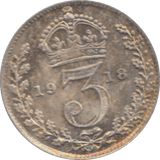 1918 THREEPENCE ( VF ) - THREEPENCE - Cambridgeshire Coins