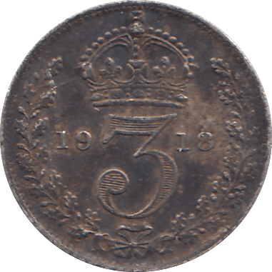 1918 THREEPENCE ( VF ) - WORLD COINS - Cambridgeshire Coins