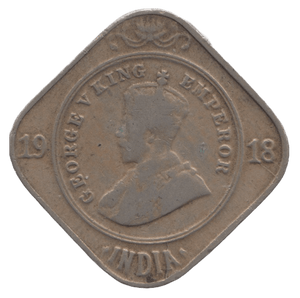 1918 TWO ANNAS BRITISH INDIA - WORLD COINS - Cambridgeshire Coins