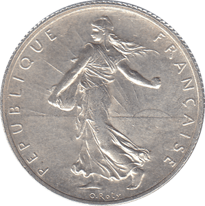 1918 TWO FRANCS FRANCE ( SILVER ) - WORLD COINS - Cambridgeshire Coins