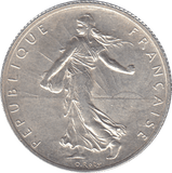 1918 TWO FRANCS FRANCE ( SILVER ) - WORLD COINS - Cambridgeshire Coins