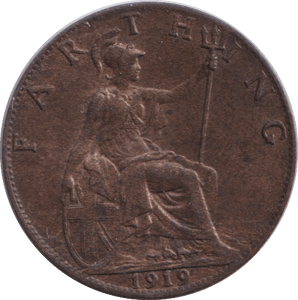 1919 FARTHING ( NF ) - FARTHING - Cambridgeshire Coins