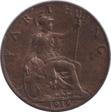 1919 FARTHING ( NF ) - FARTHING - Cambridgeshire Coins